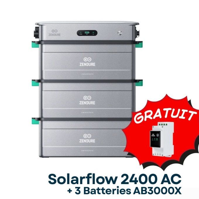 Pack Zendure Solarflow 2400AC + 3 batteries AB3000X
