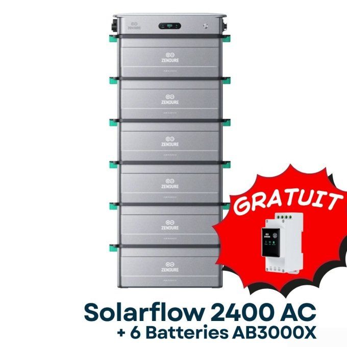 Pack Zendure Solarflow 2400AC + 6 batteries AB3000X